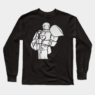 Orc Knight (Metalic): A Fantasy Design Long Sleeve T-Shirt